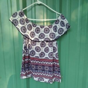 Women's Peasant Top Size Large Bohemian Boho